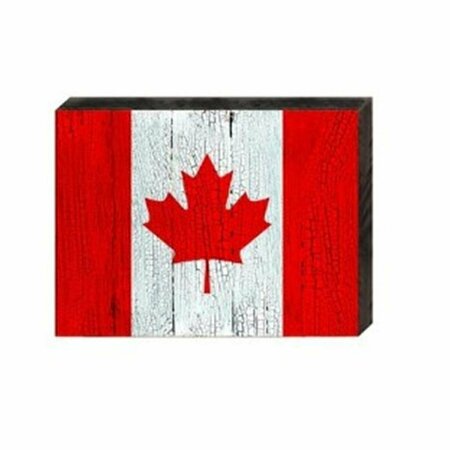 CLEAN CHOICE Flag of Canada Rustic Wooden Board Wall Decor CL2969764